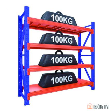 Kệ Sắt Tải Trọng 100kg/tầng SK 4100 - Xanh Cam